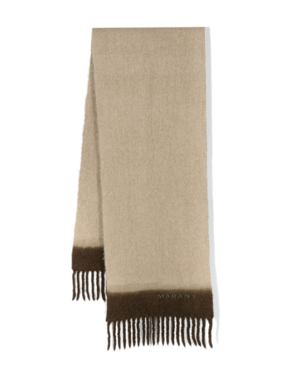 

MARANT шарф с вышитым логотипом, серый