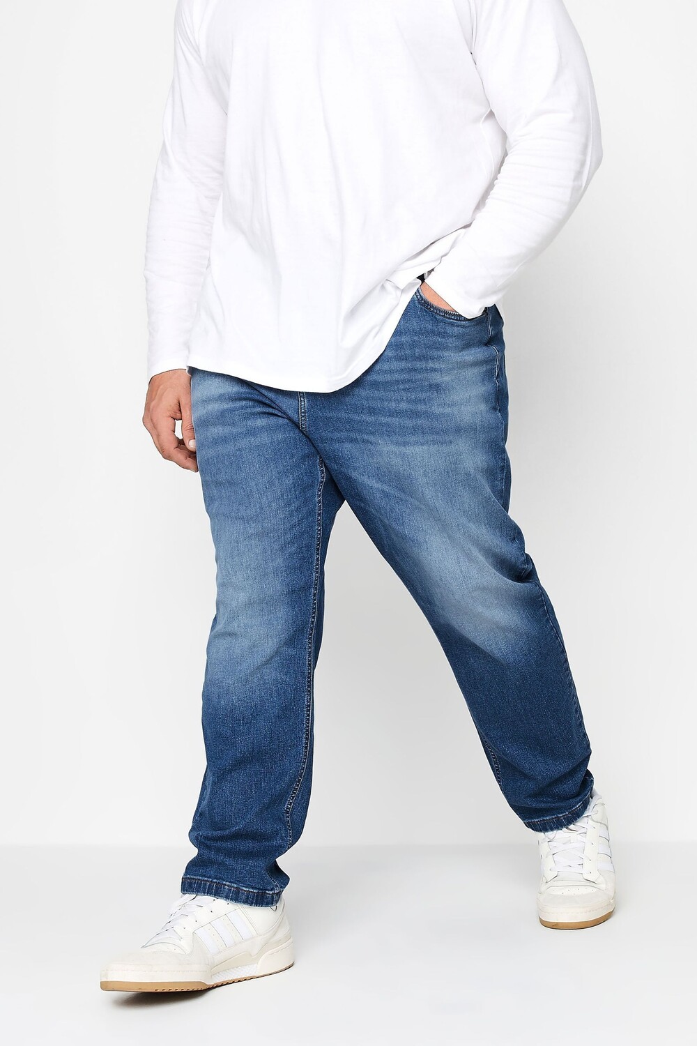 

Потертые джинсы Badrhino Big & Tall, синий