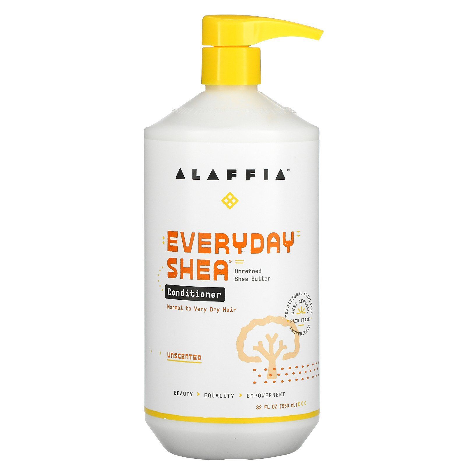 Alaffia Кондиционер для повседневного употребления ши без запаха 32 жидких унции (950 мл)