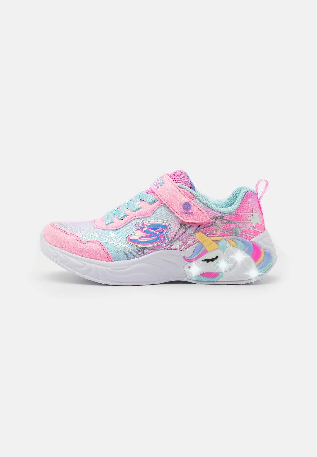 Низкие кроссовки Unicorn Dreams Skechers, цвет pink sparkle/turquoise