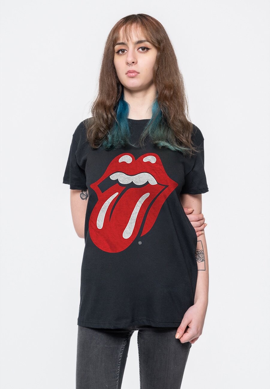 

Футболка с принтом THE ROLLING STONES CLASSIC TONGUE Paradiso Clothing, черный