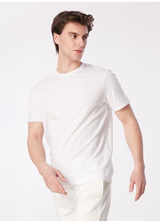 

Простая белая мужская футболка с круглым вырезом 3DZTCE ZJ3VZ 1100 Armani Exchange, белый