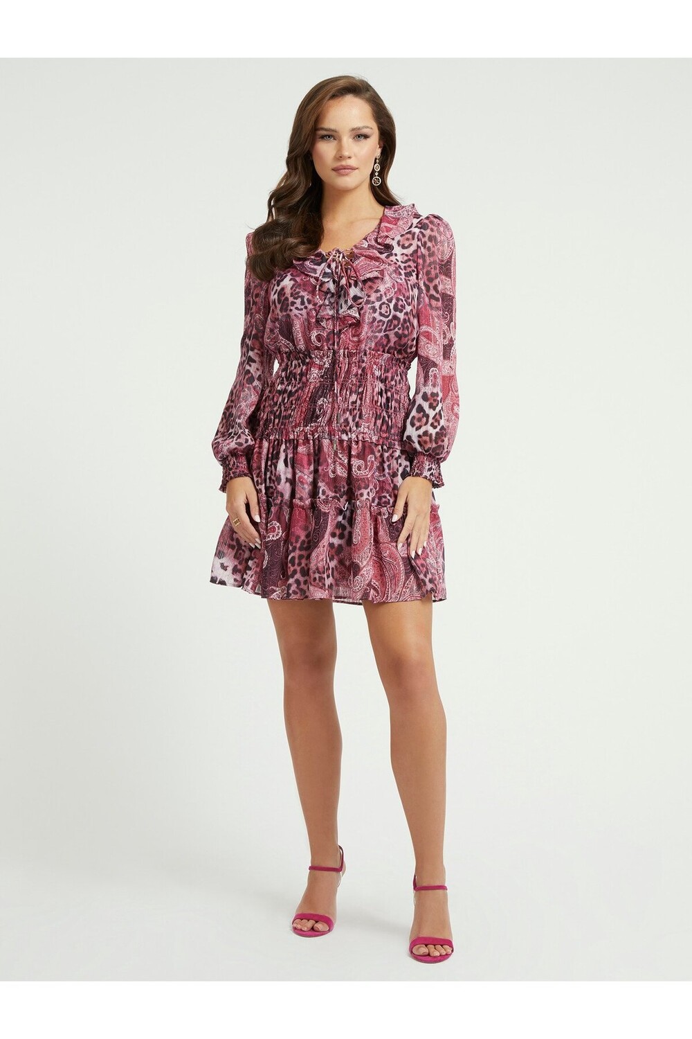 

Женское платье на шнуровке Guess, фиолетовый