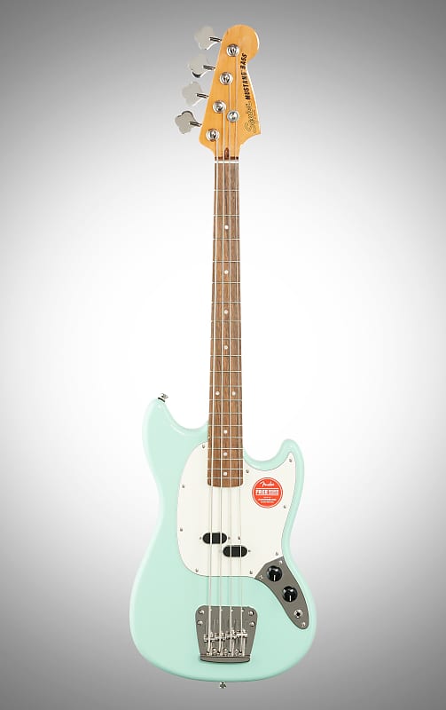 цена Басс гитара Squier Classic Vibe '60s Mustang Electric Bass, Laurel Fingerboard, Surf Green
