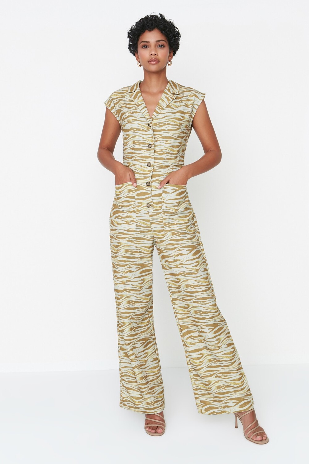 

Комбинезон - Желтый - Классический крой Trendyol, желтый