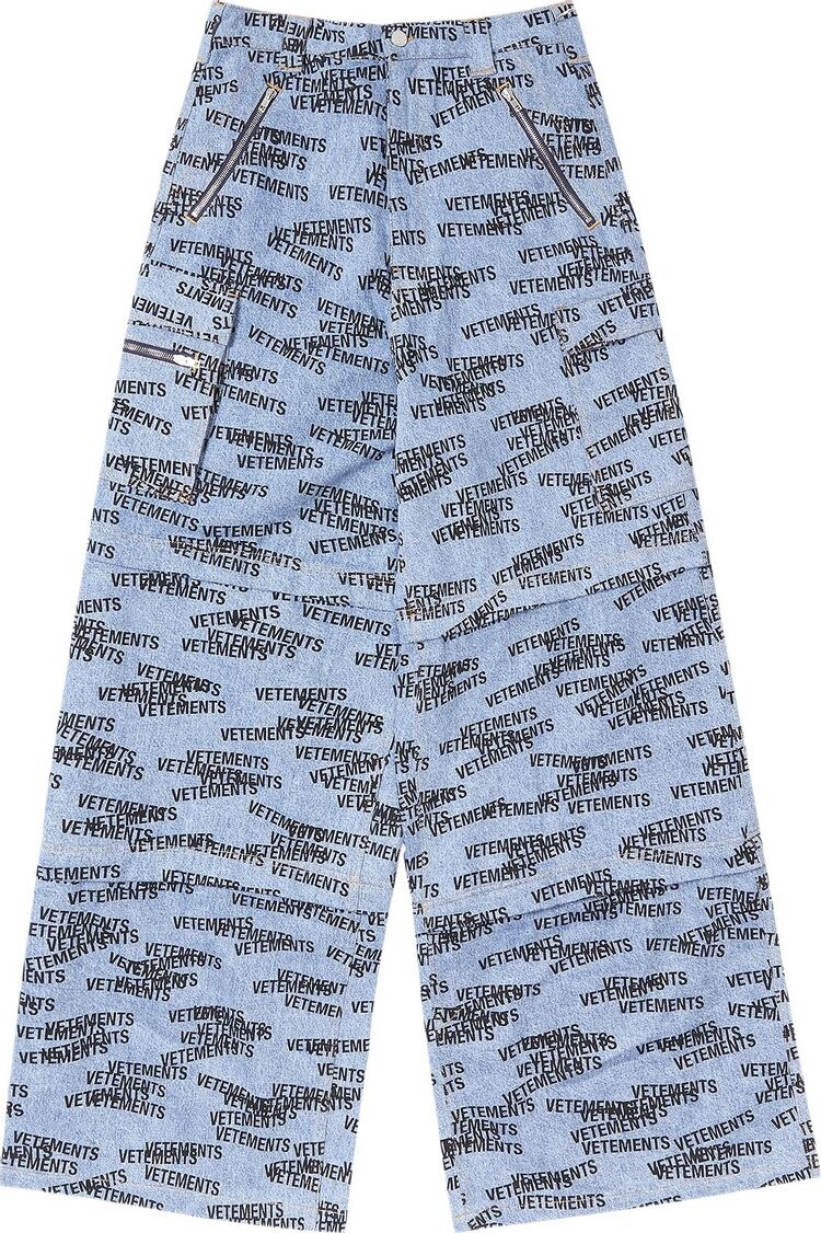 

Джинсы Vetements Stamped Logo Transformer Baggy 'Blue', синий