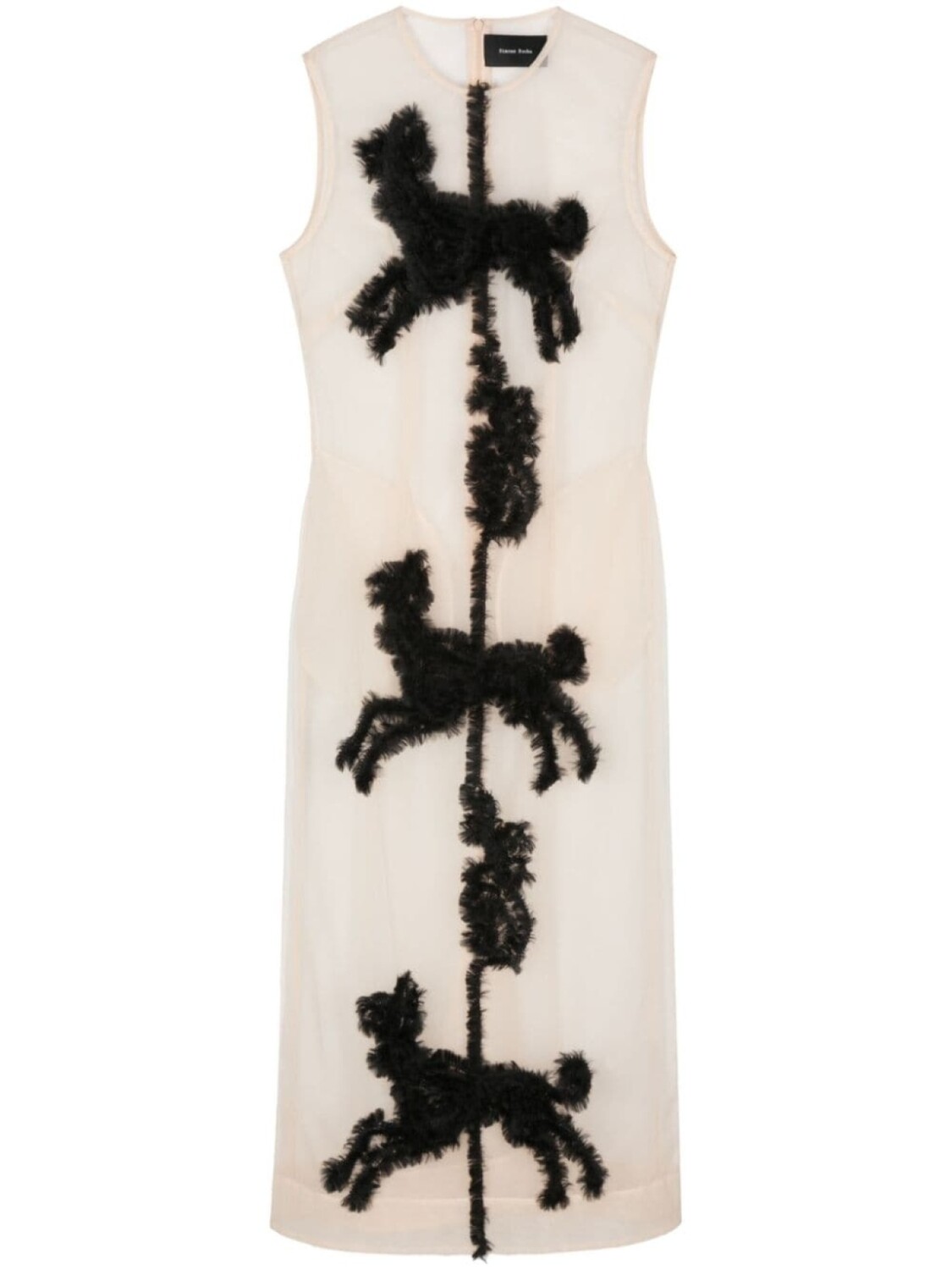 

Simone Rocha платье миди Creature, нейтральный цвет