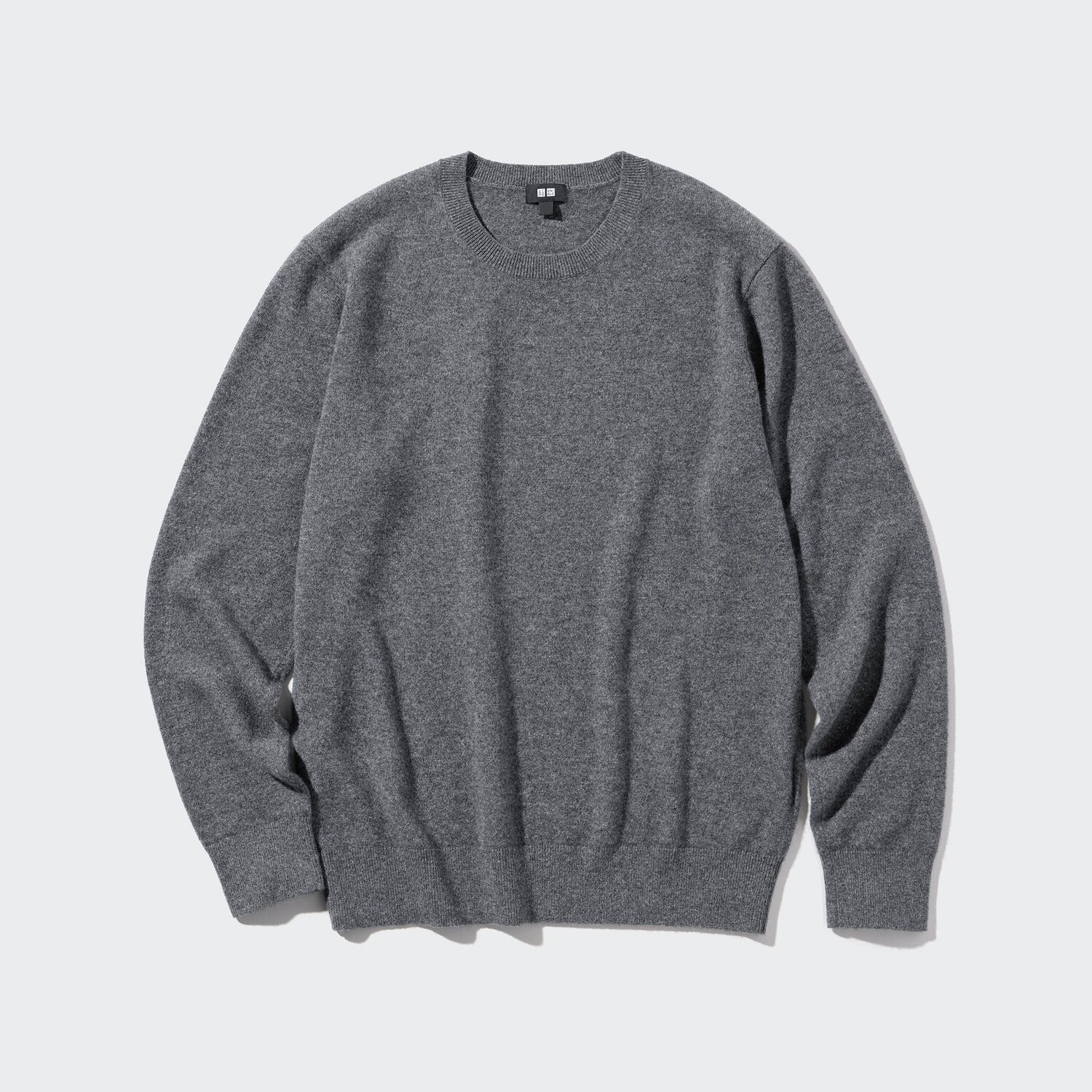 

Свитер Uniqlo мужской с круглым вырезом кашемировый, серый