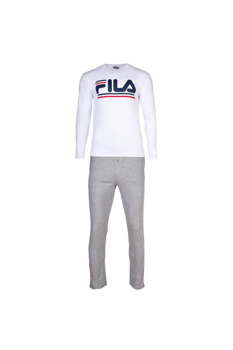 Длинная пижама 13519 с логотипом Fila, серый