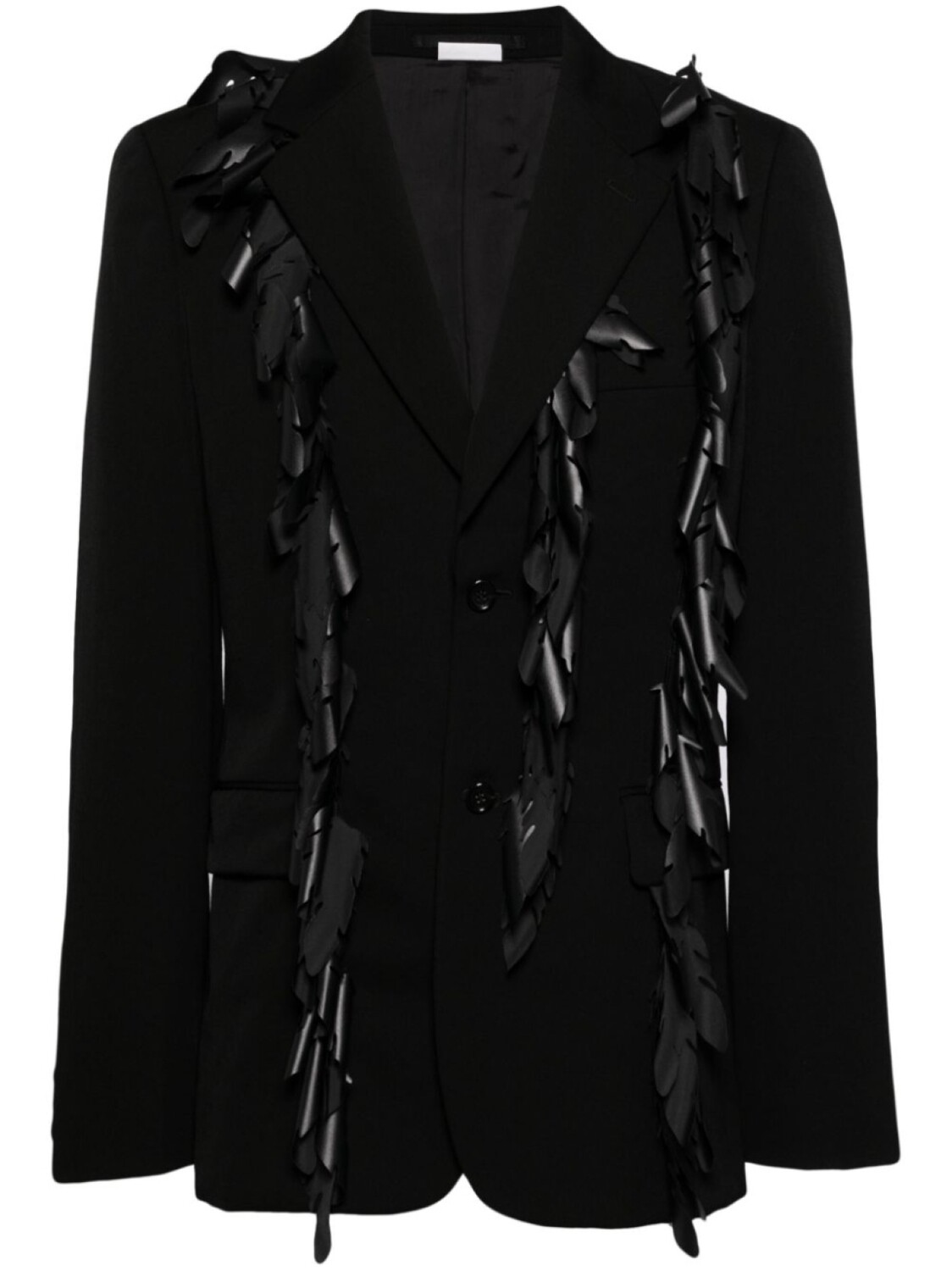 

Шерстяной пиджак с бахромой Comme des Garçons Homme Plus, черный