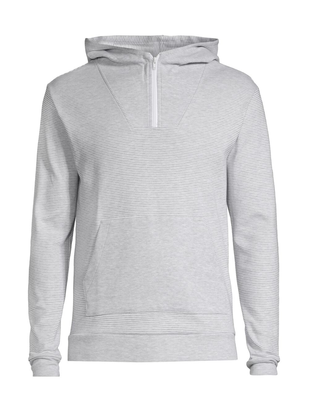 

Толстовка Slim Fit из хлопка в полоску Saks Fifth Avenue, серый