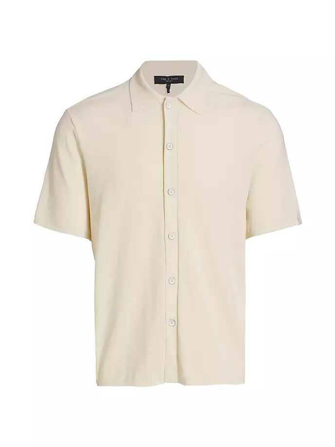 

Вельветовая рубашка Nolan с короткими рукавами Rag & Bone, цвет light dove
