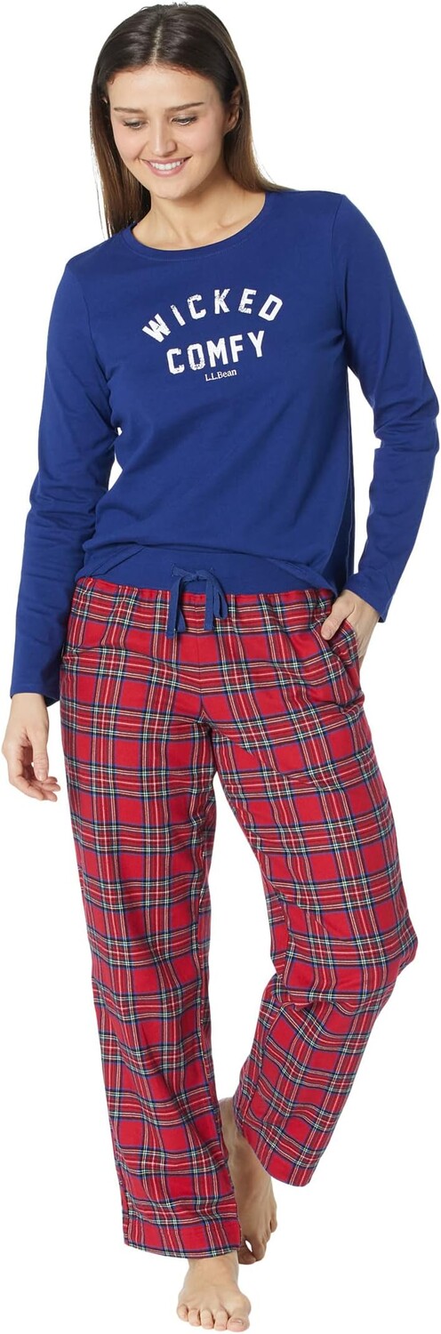

Пижамный комплект Petite Camp L.L.Bean, цвет Deep Marine Blue
