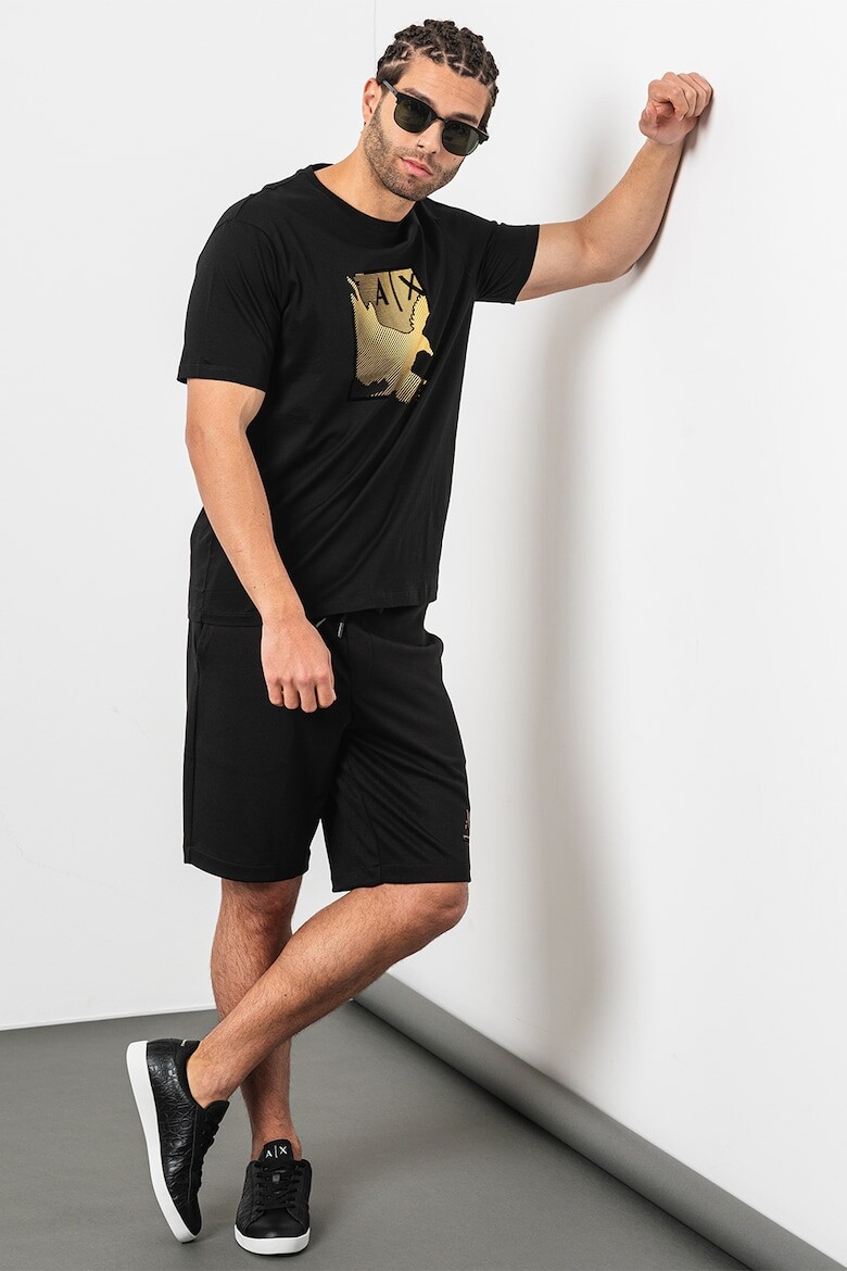 

Футболка с контрастным рисунком Armani Exchange, желтый