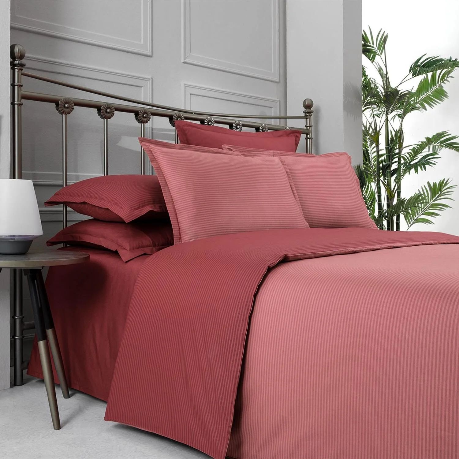 Комплект постельного белья Sarev Fancy Stripe из двойного хлопка V9 brista kırmızı süet terlik