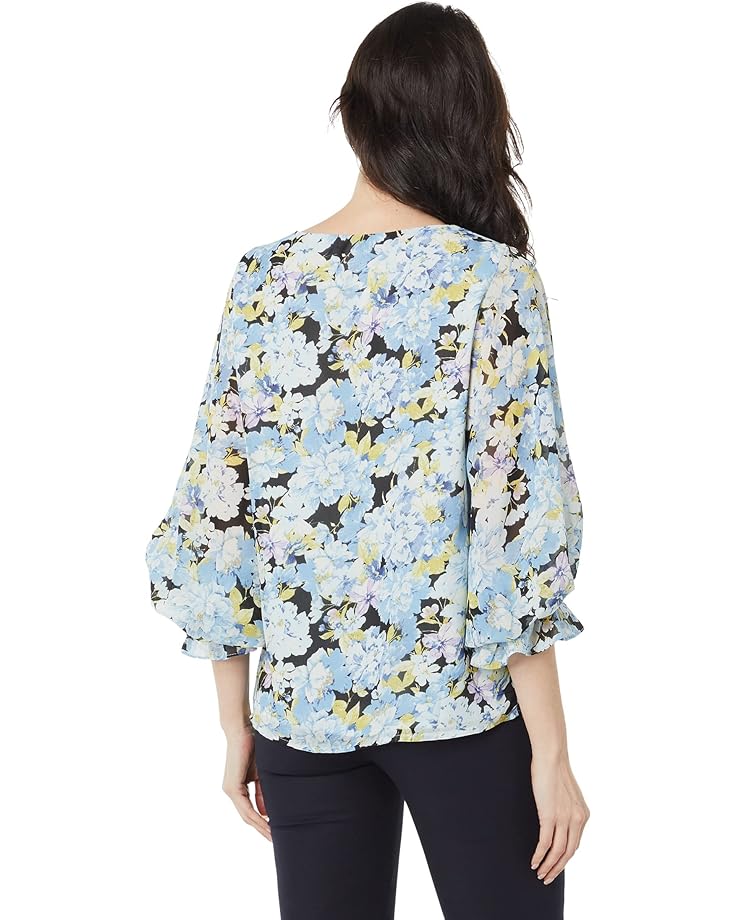 блуза vince camuto puff sleeve square neck blouse цвет blue jay Блуза Vince Camuto V-Neck Balloon Sleeve Blouse, цвет Sea Breeze