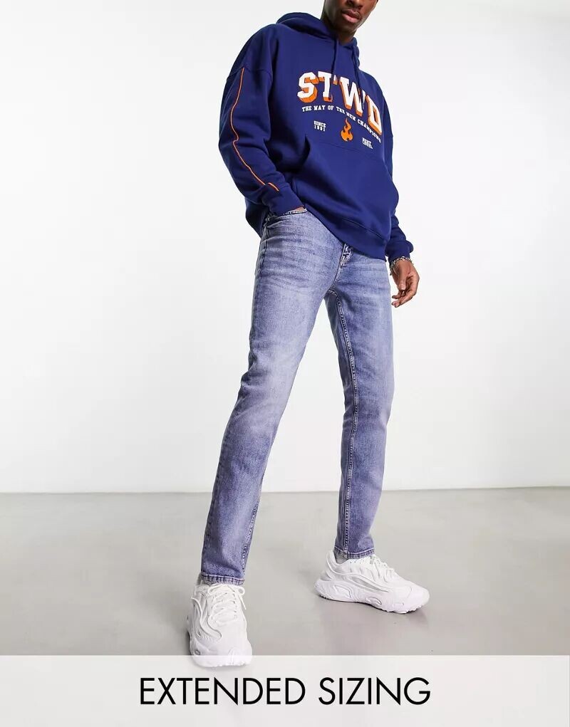 

Синие джинсы скинни в стиле 2000-х годов ASOS