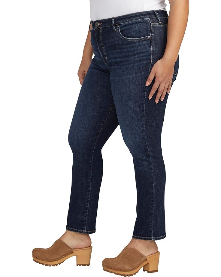 

Джинсы Jag Jeans Plus Size Cassie Mid-Rise Slim Straight Leg Jeans, цвет Brisk Blue