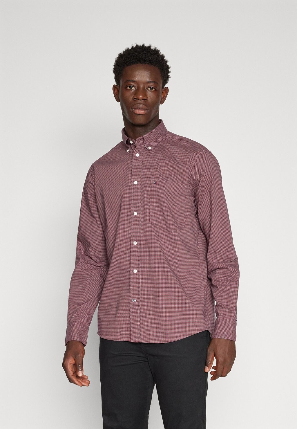 

Рубашка Shirt Houndstooth Shirt Tommy Hilfiger, цвет royal berry/multi
