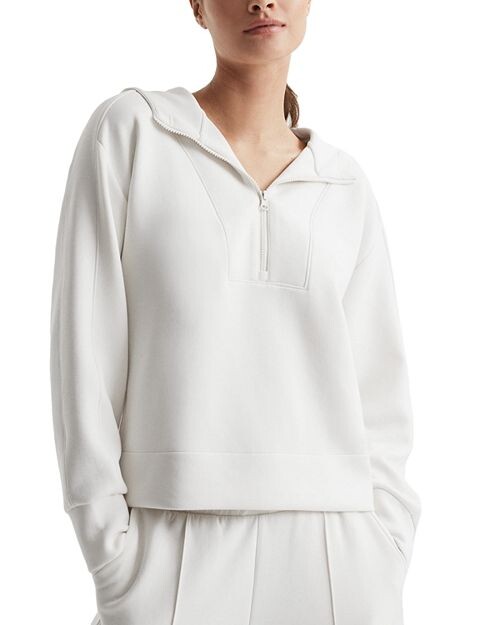 

Толстовка на молнии Jemma Quarter REISS, цвет Ivory/Cream
