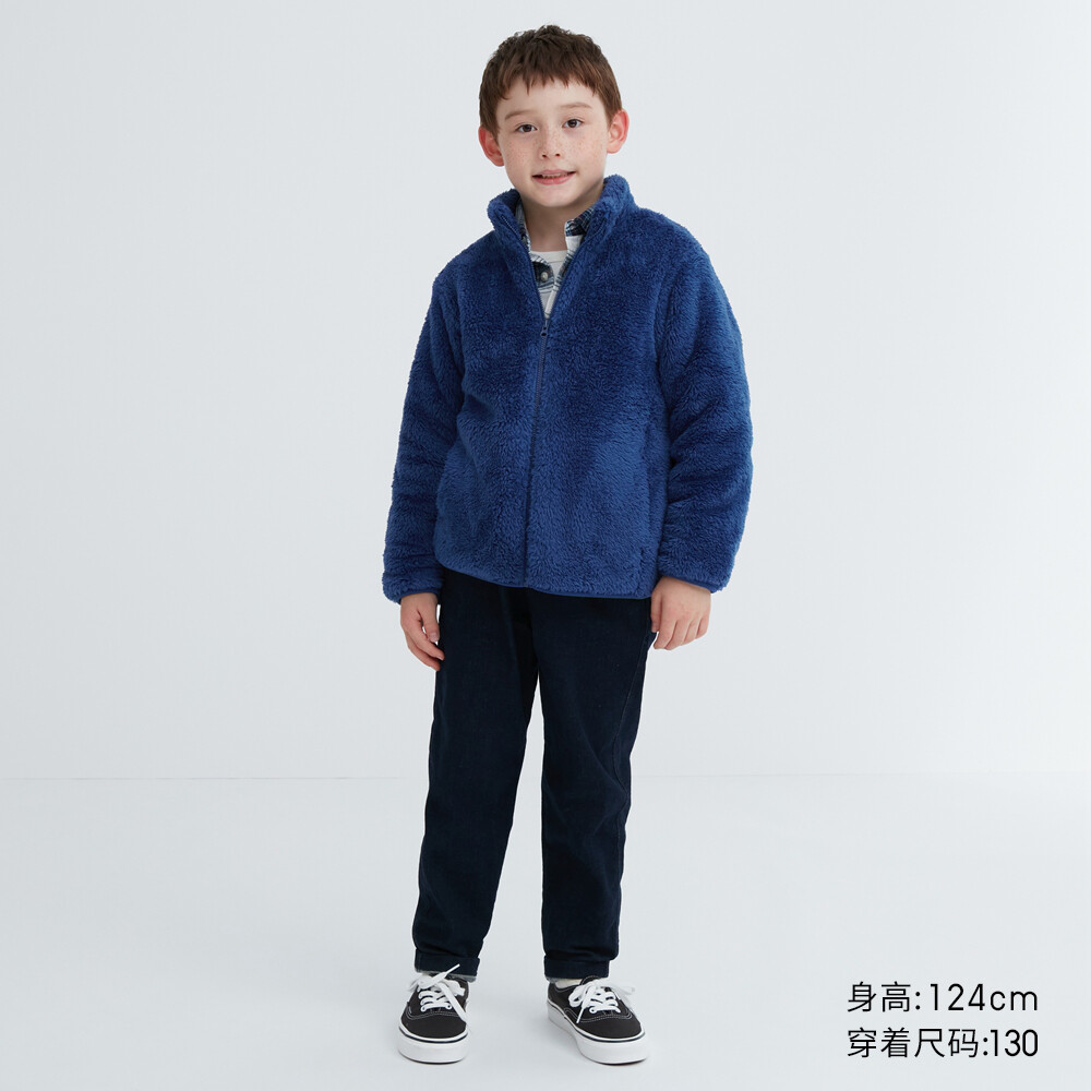 

Куртка Uniqlo унисекс бархатная флисовая на молнии с длинными рукавами, синий