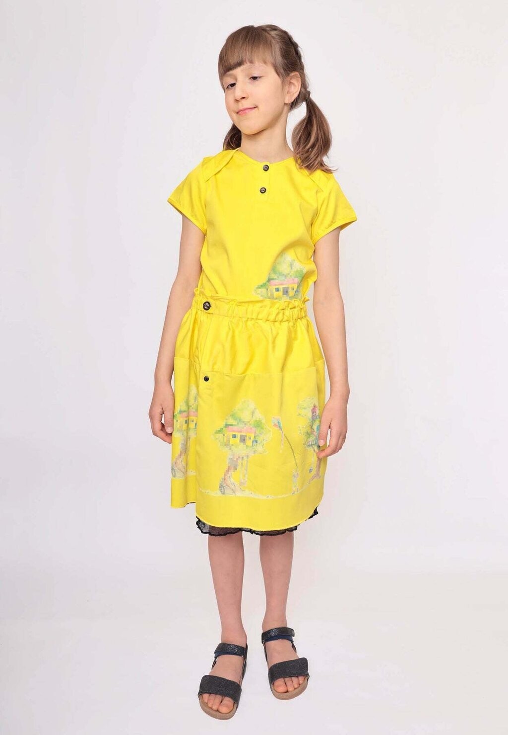 

Футболка с принтом SUMMER WITH POCKET Infantium Victoria, цвет yellow