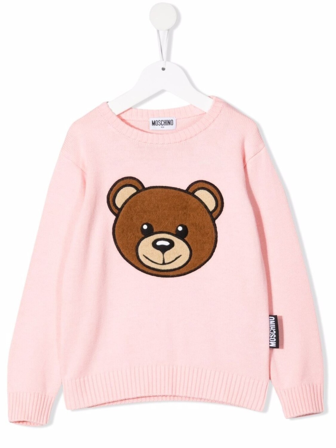 

Джемпер Teddy Bear с круглым вырезом Moschino Kids, розовый, Белый