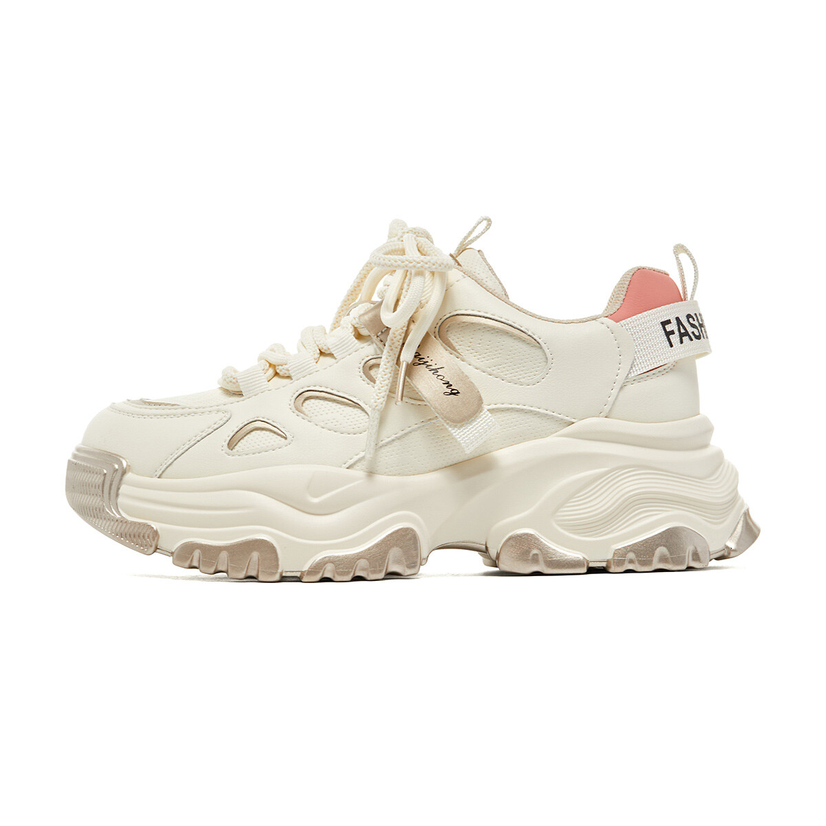 

Кроссовки BAIJIHONG Chunky Sneakers Women's Low-top Beige, бежевый