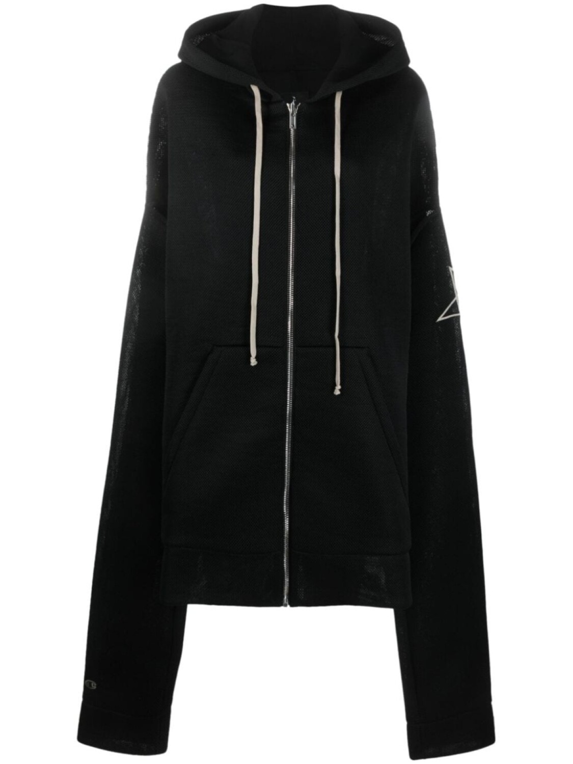 

Rick Owens X Champion худи оверсайз на молнии, черный