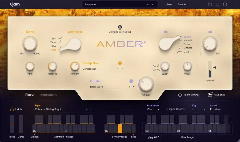 

Программное обеспечение UJAM Virtual Guitarist Amber 2