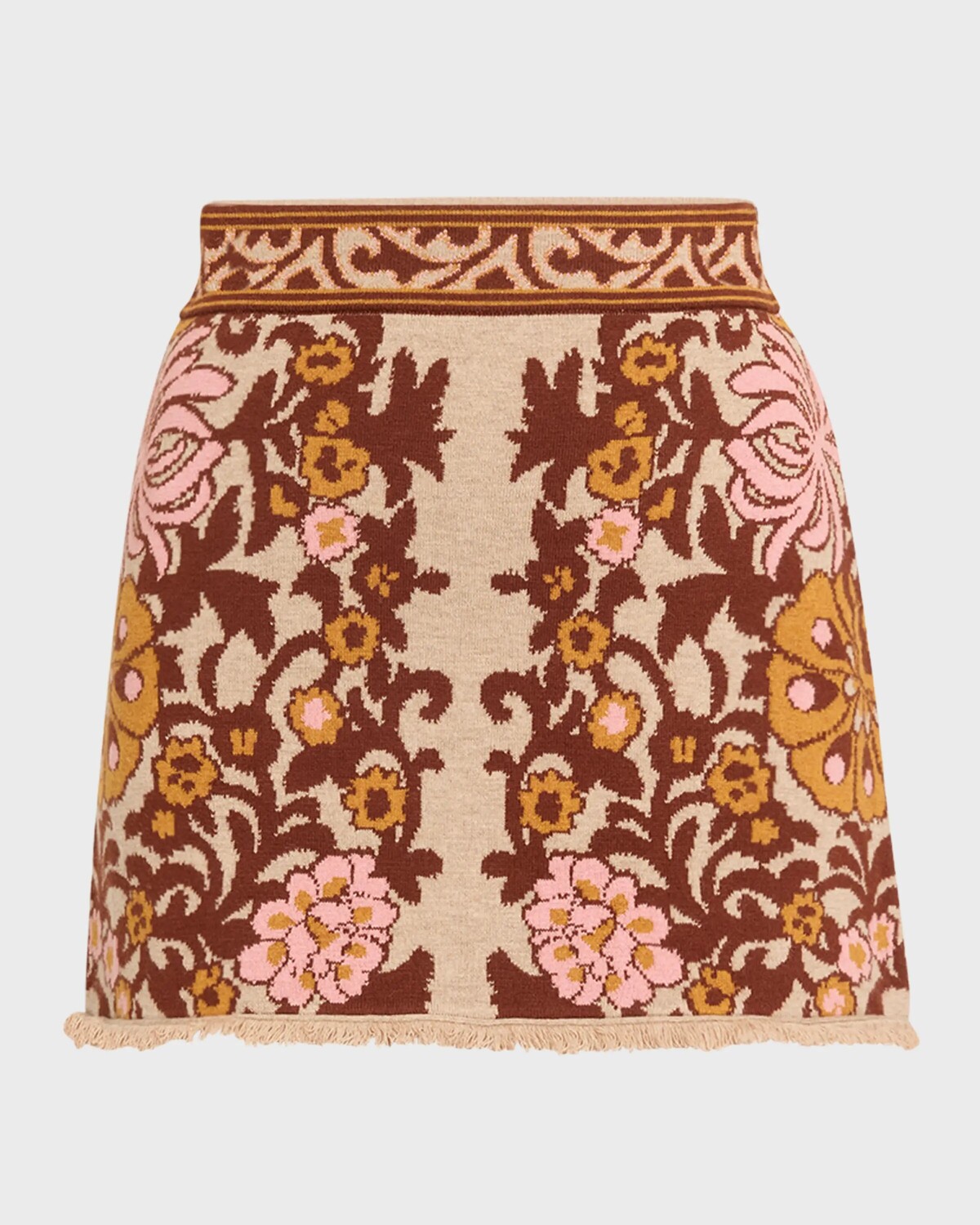 

Мини-юбка Lindy из жаккардовой вязки из смесовой шерсти Cara Cara, цвет Bogata Scarf Blush