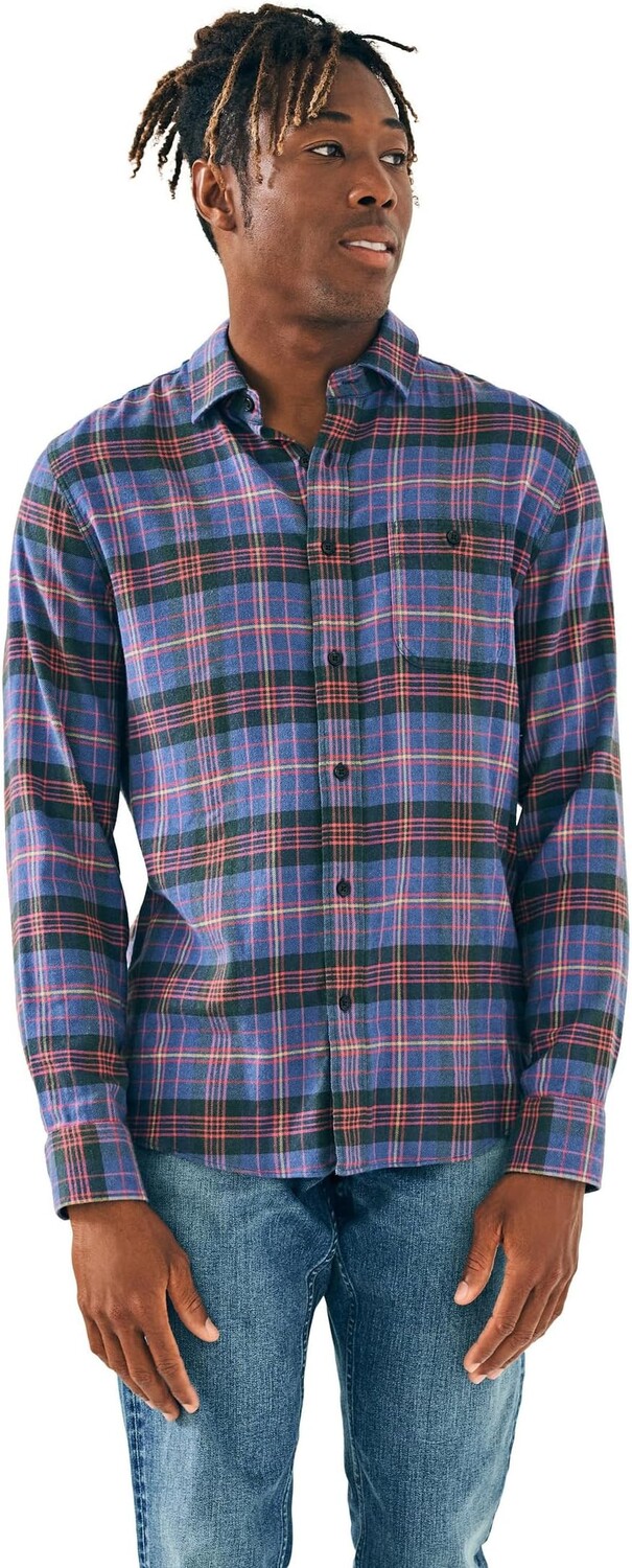 

Куртка Super Brushed Flannel Shirt Faherty, цвет Trestle Tree Plaid
