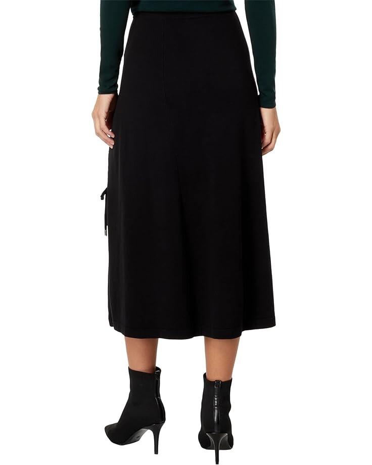 

Юбка Elliott Lauren Marella Pull-On Knit Skirt w/ Lace-Up Detail, черный