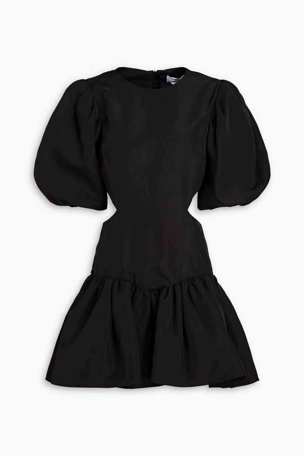 

Платье мини из шантунга со сборками и вырезами Msgm, черный