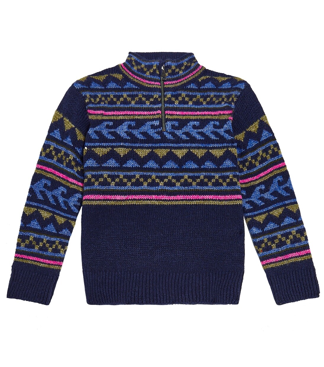 

Свитер с полумолнией интарсии Scotch & Soda Kids, черный