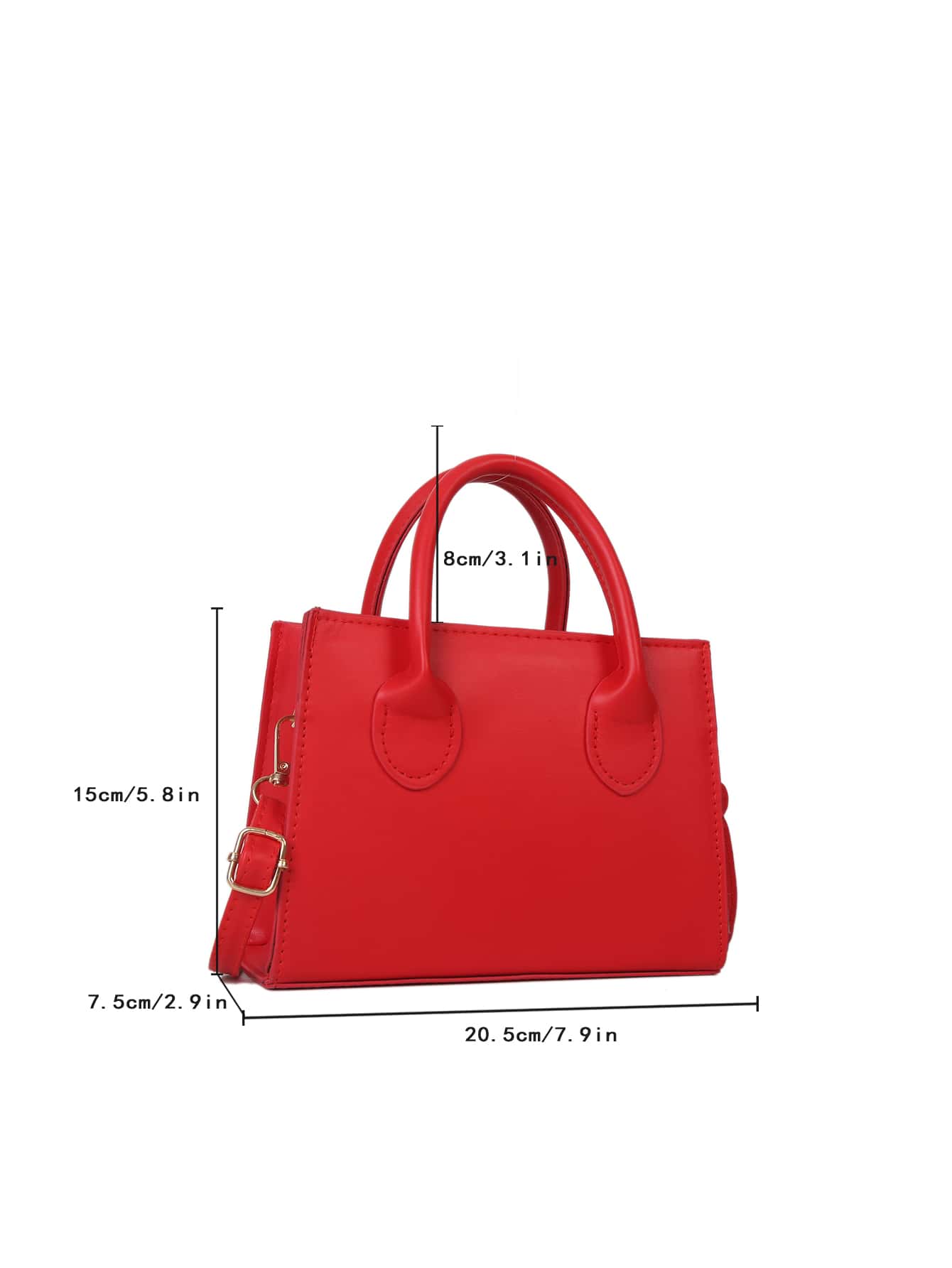 Легкая деловая повседневная минималистичная квадратная сумка с двойной ручкой для девочек-подростков, красный