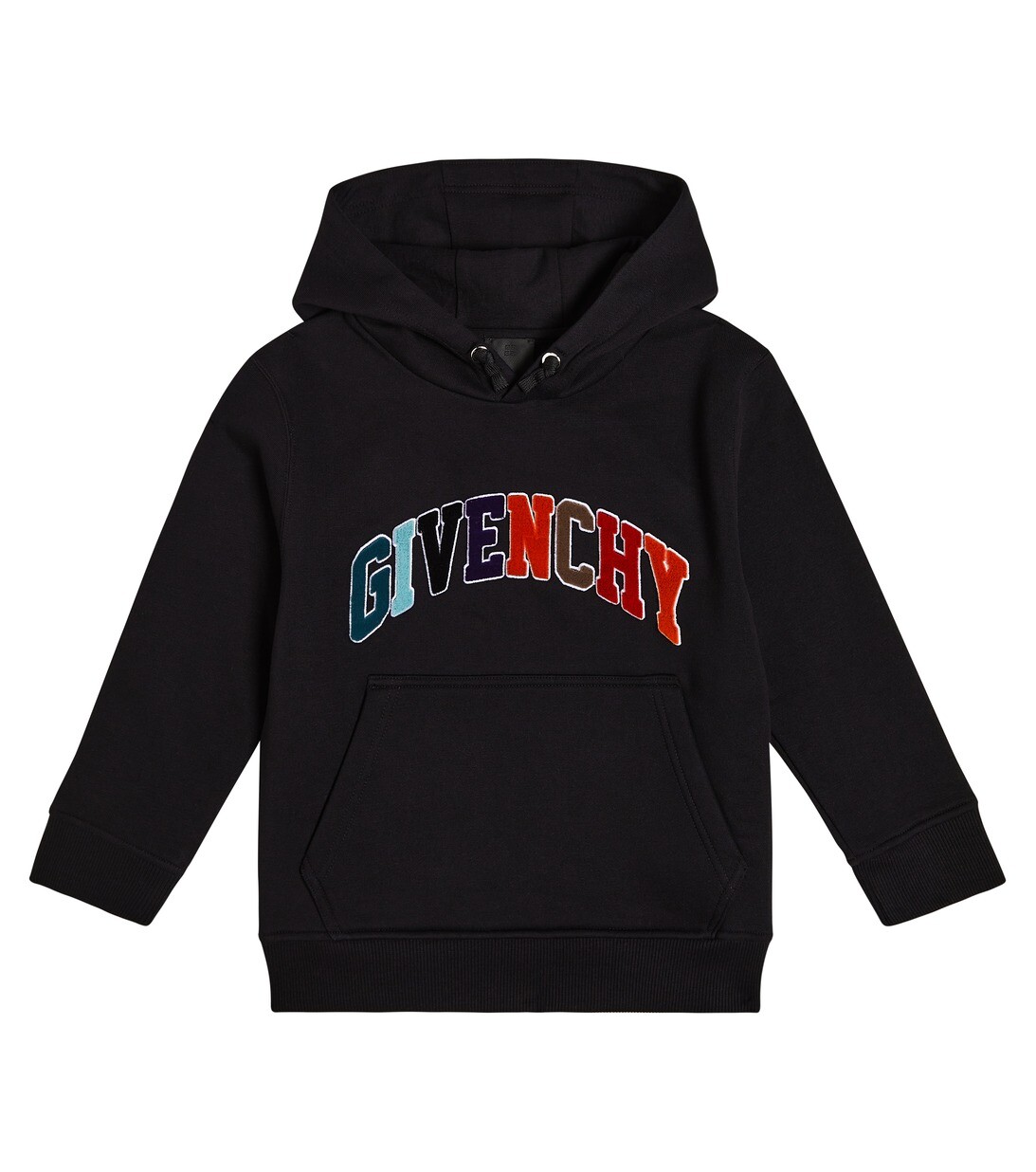 

Худи из смесового хлопка с логотипом Givenchy Kids, черный