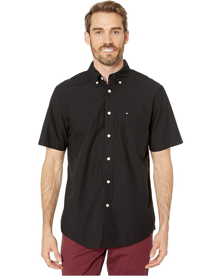 

Рубашка Tommy Hilfiger Maxwell Short Sleeve Button Down Shirt, черный