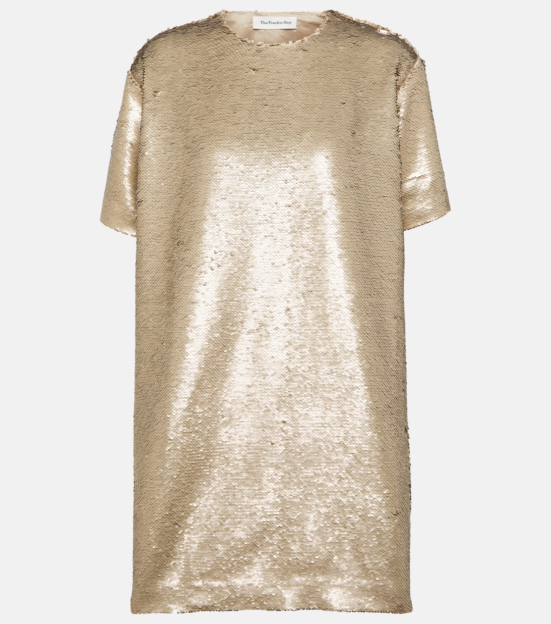 цена Мини-платье Riley с пайетками THE FRANKIE SHOP, металлик