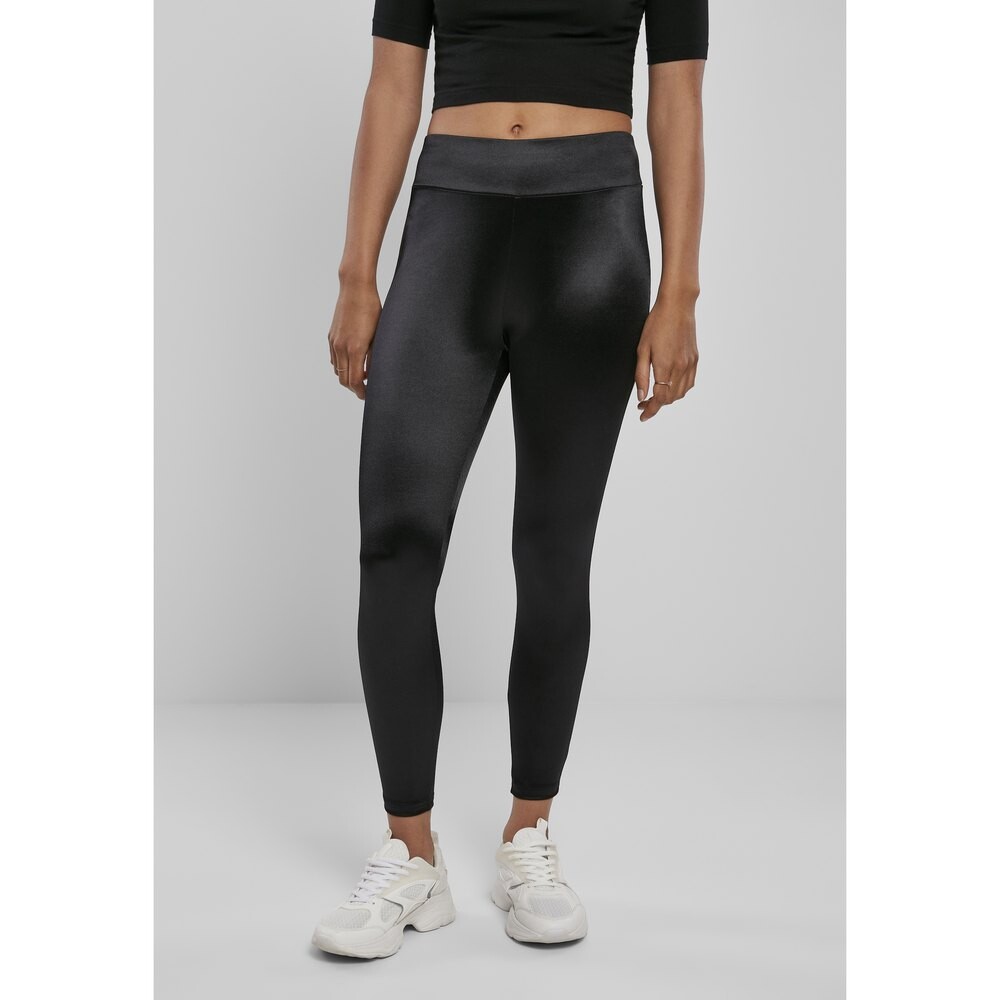 

Леггинсы Urban Classics Shiny High Waist, черный