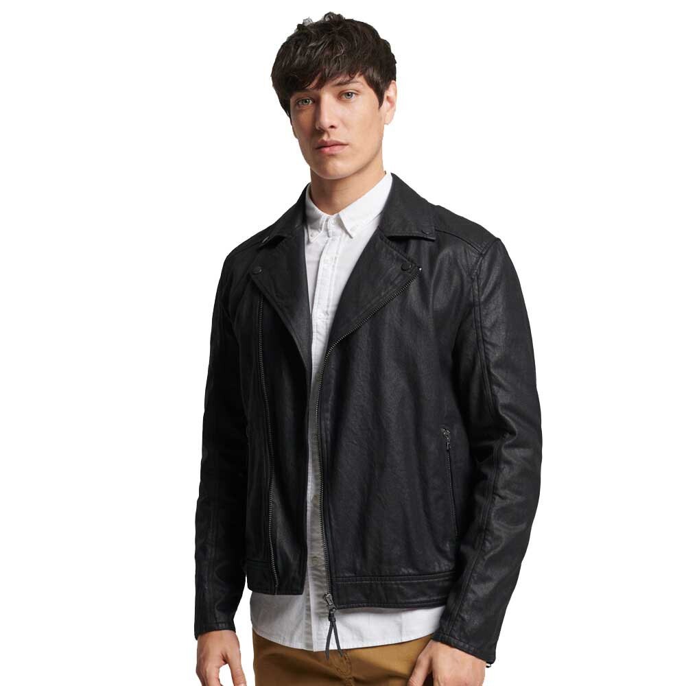

Куртка Superdry Vintage Coated Biker Denim, черный