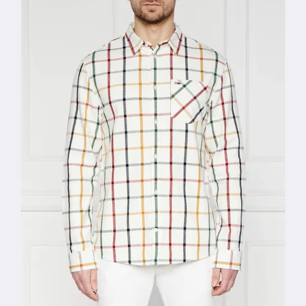 

Фланелевая рубашка стандартного кроя в клетку Tommy Hilfiger, белый