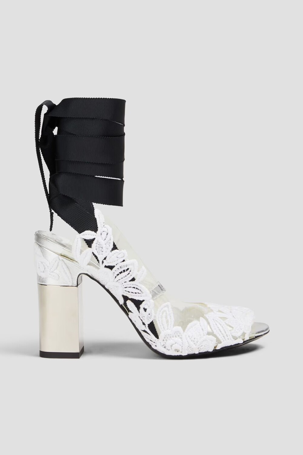 

Туфли-лодочки из кружева из ПВХ и гипюра Roger Vivier, белый