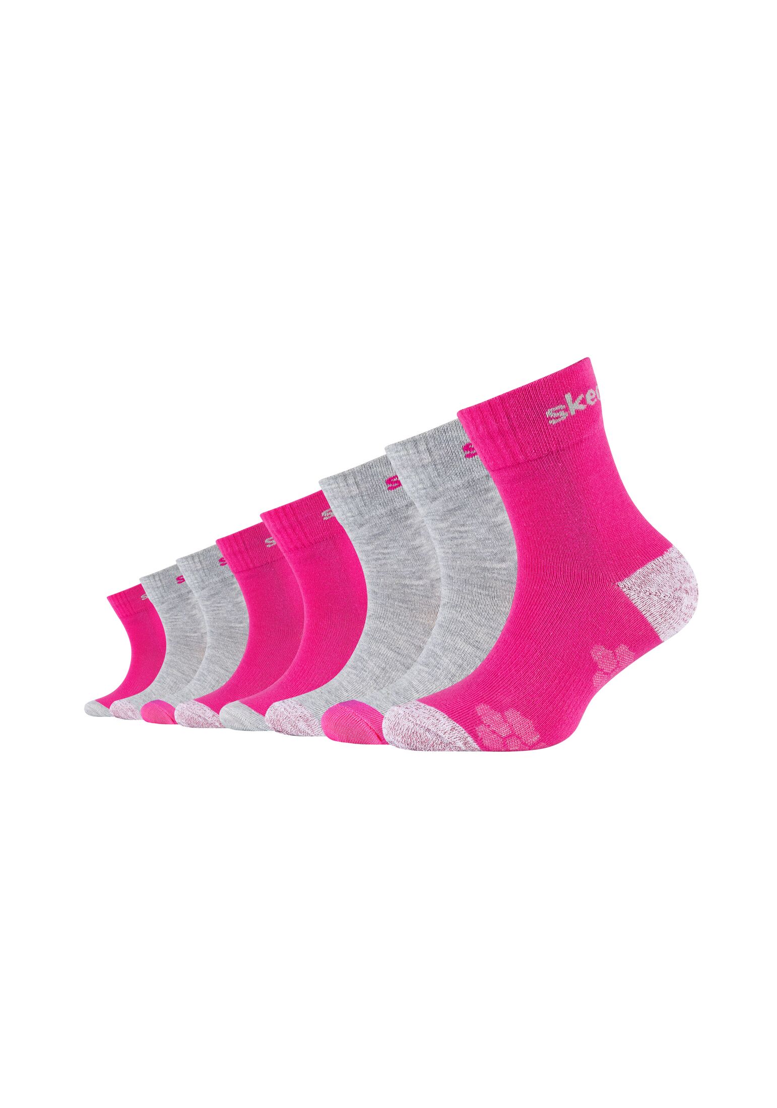 Носки Skechers 8 шт mesh ventilation, цвет shocking pink mix носки skechers sneaker 6 шт mesh ventilation цвет pink glow mix