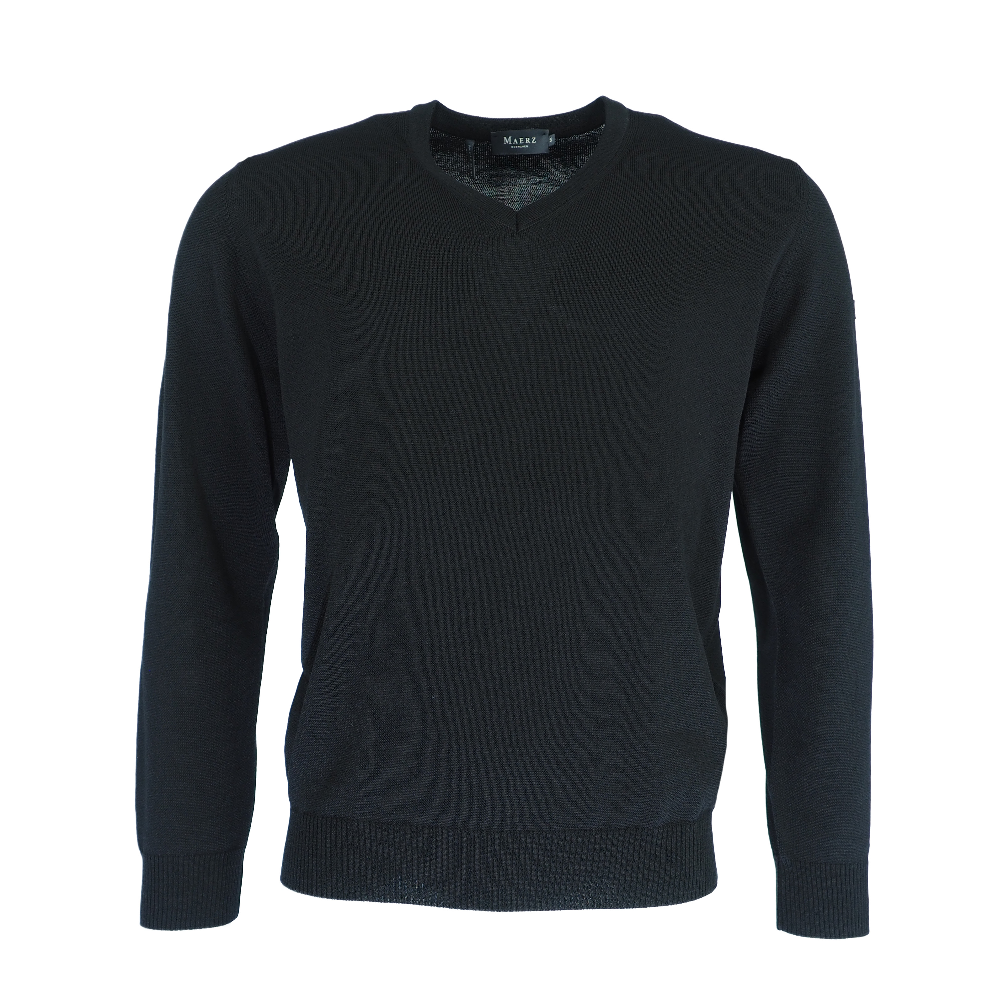 Пуловер März V Superwash Classic Fit, черный