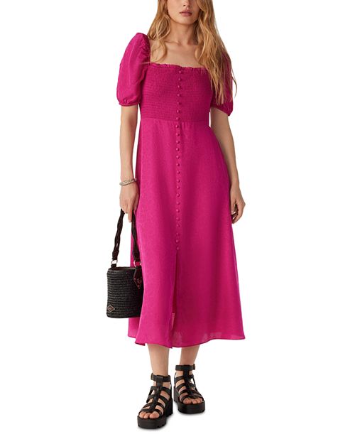 Платье Саша со сборками ba&sh, цвет Pink