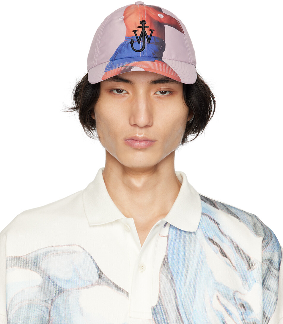 

Фиолетовая кепка с принтом JW Anderson