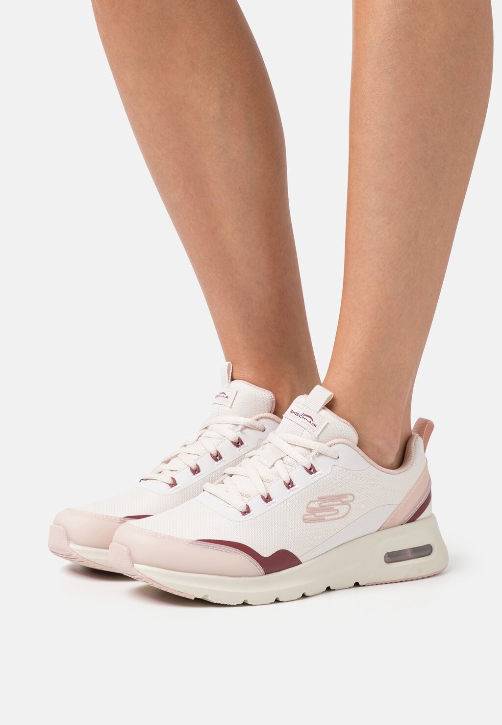 

Кроссовки Skechers Air Court, светло-розовый / бордовый с окантовкой