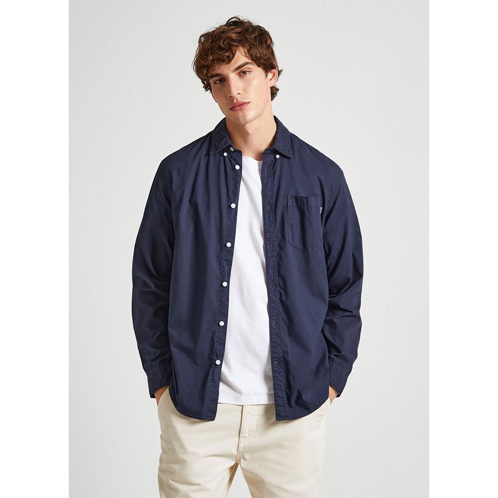

Рубашка с длинным рукавом Pepe Jeans Prince, синий