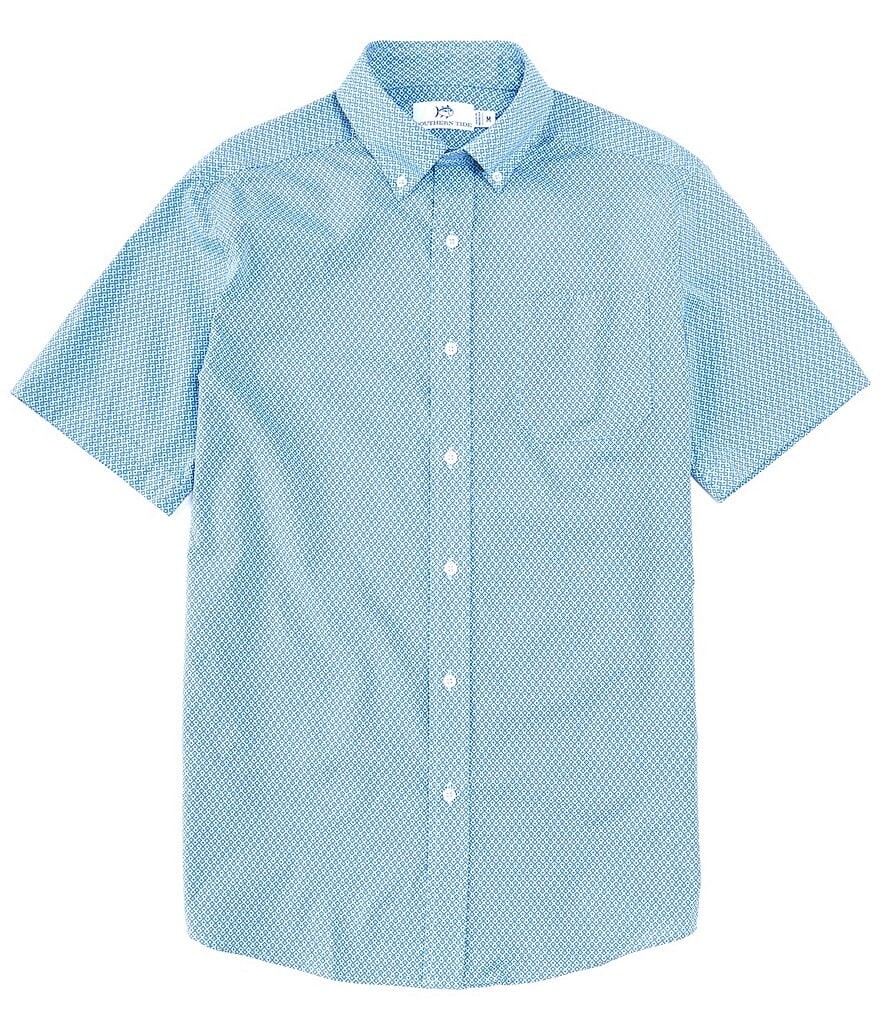 

Рубашка из эластичной ткани с короткими рукавами и короткими рукавами Southern Tide Brrr° Intercoastal Performance, синий